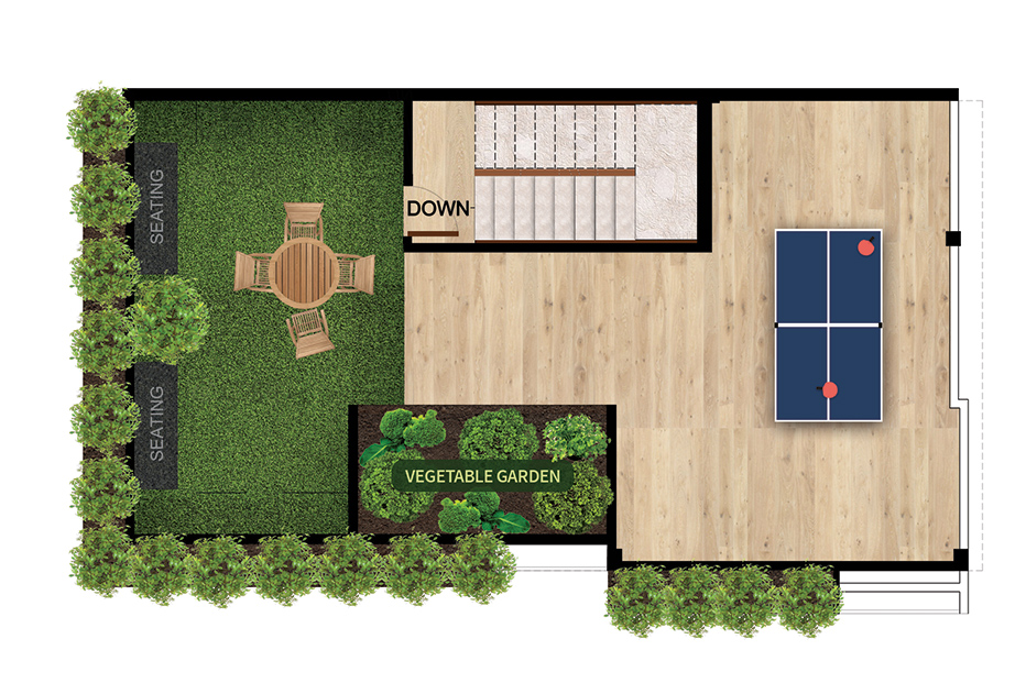 ClaySys Heights Villa Kakkanad - Floor Plan - Terrace Floor